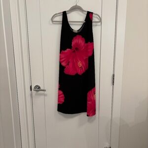 NaPua Hawaiian Sleeveless Dress Black and Pink Size Large